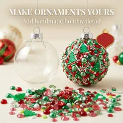 Buttons Galore Weihnachten Bastelset 6er Perlen Strass Pailletten