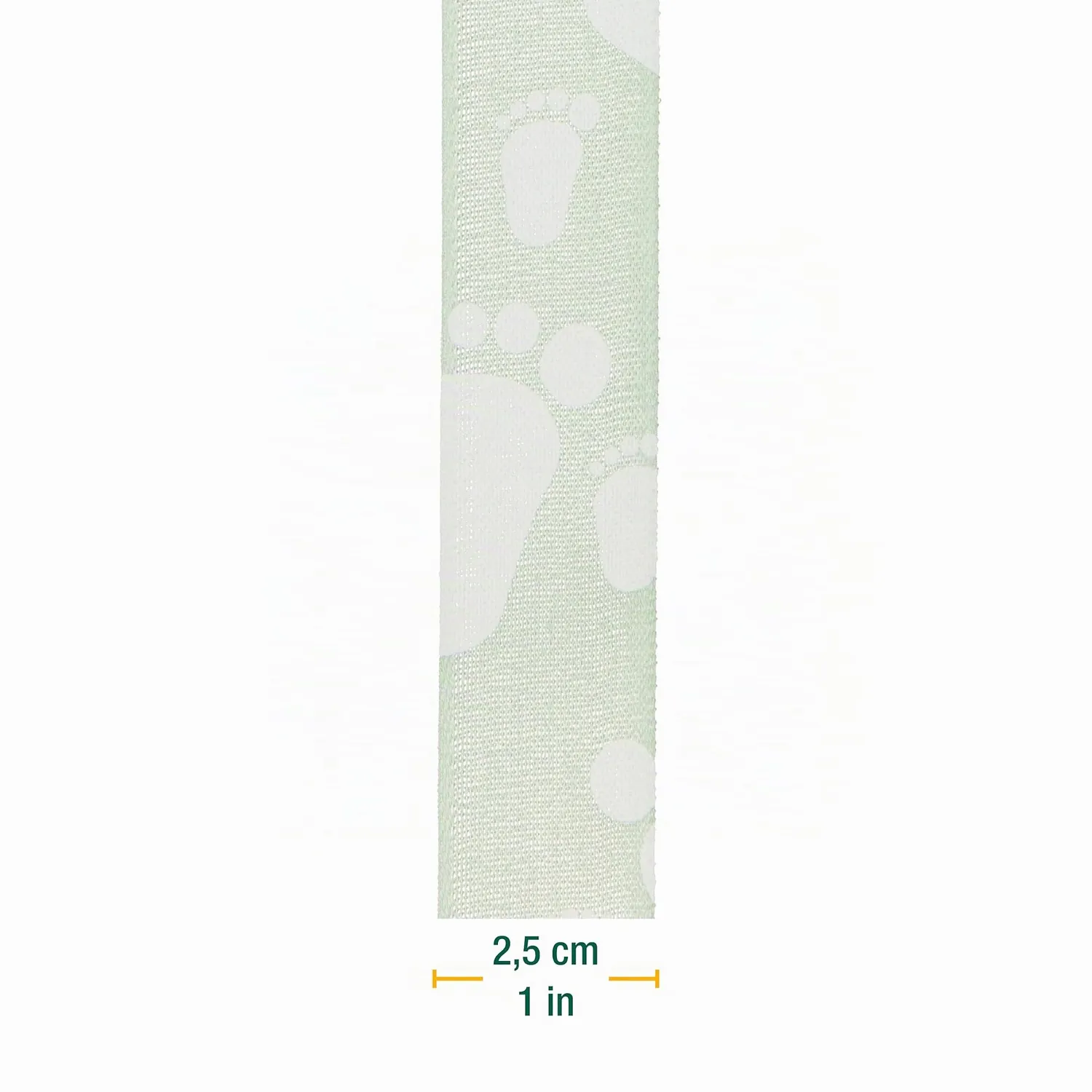 Halbach Geschenkband Baby Füße 25mm x 16m