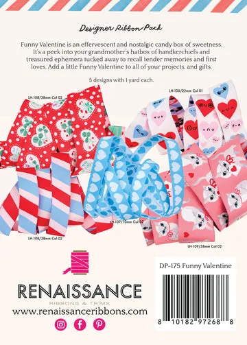 Renaissance Ribbon Funny Valentine Designer Pack 5 Bänder Polyester