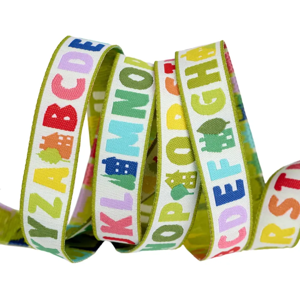Renaissance Ribbon Paper Hamlet Alphabet Webband 1 Yard grün