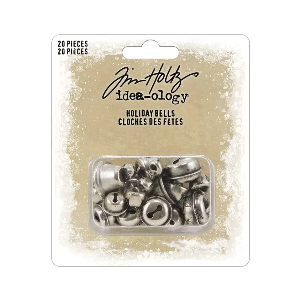 Idea-ology Tim Holtz Holiday Bells Glöckchen 20 Stück