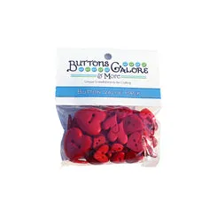 Buttons Galore Red Hearts Value Pack Herzknöpfe ca. 50 Stück