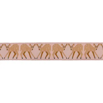 Renaissance Ribbon First Day of Fall Deer Jacquardband 1 Yard creme