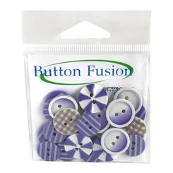 Buttons Galore Plum Crazy Knöpfe 15 Stück lila gemustert
