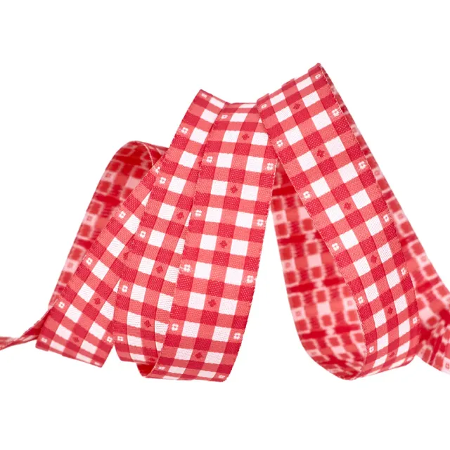 Renaissance Ribbon Market Days Gingham Checks Band 3/4" 1 Yard rot