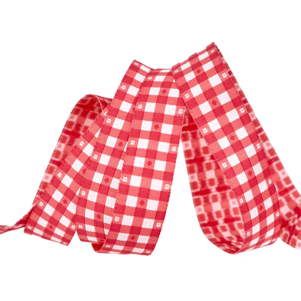 Renaissance Ribbon Market Days Gingham Checks Band 3/4" 1 Yard rot