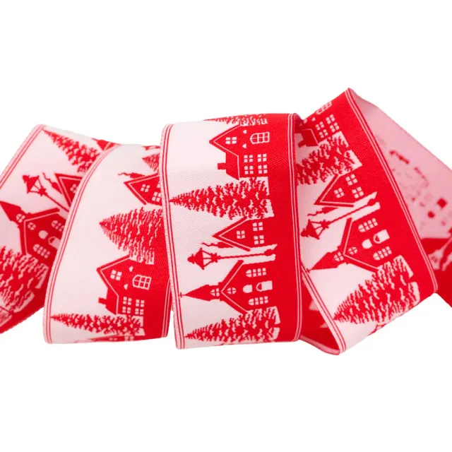 Renaissance Ribbon Buon Natale Christmas Village Webband 38mm 1 Yard