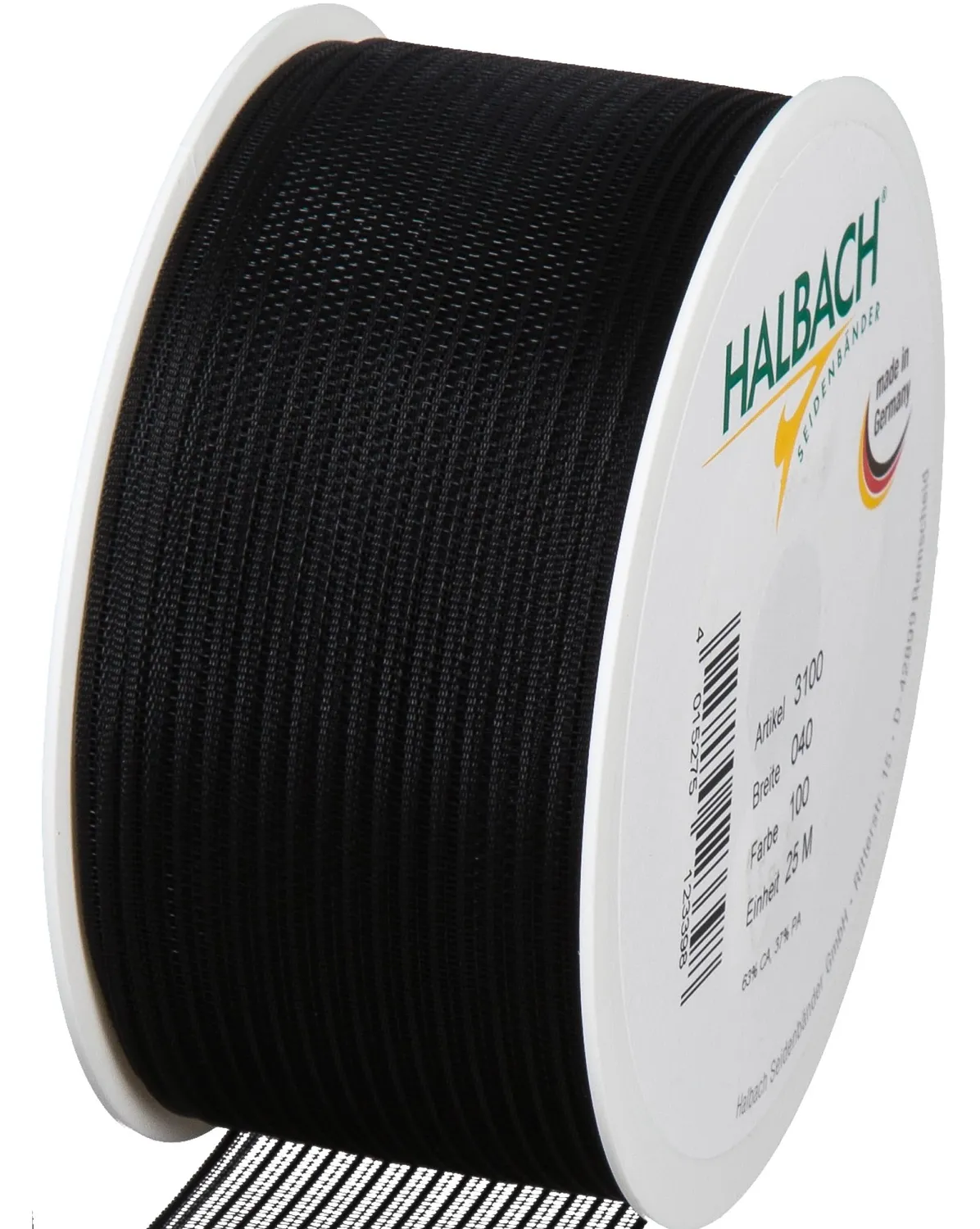 Halbach Trauerflor gestreift Bandrolle