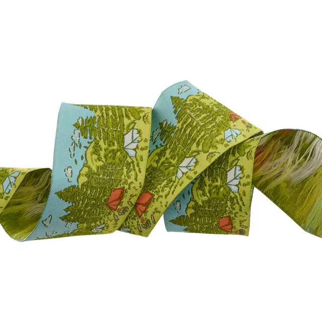 Renaissance Ribbon Bucolic in Sky Jacquardband 2 Zoll 1 Yard