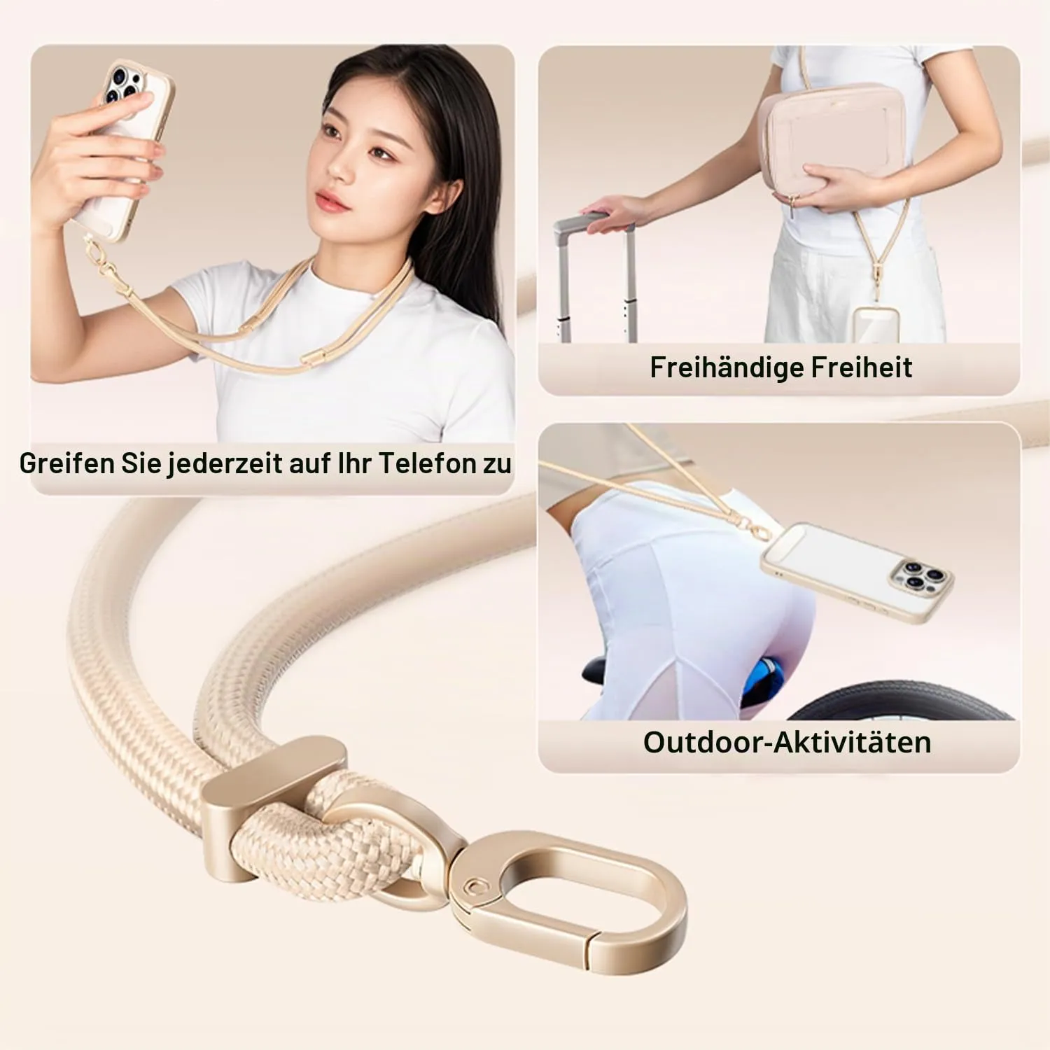 MORSUNBELA Handykette verstellbar 40-80 cm