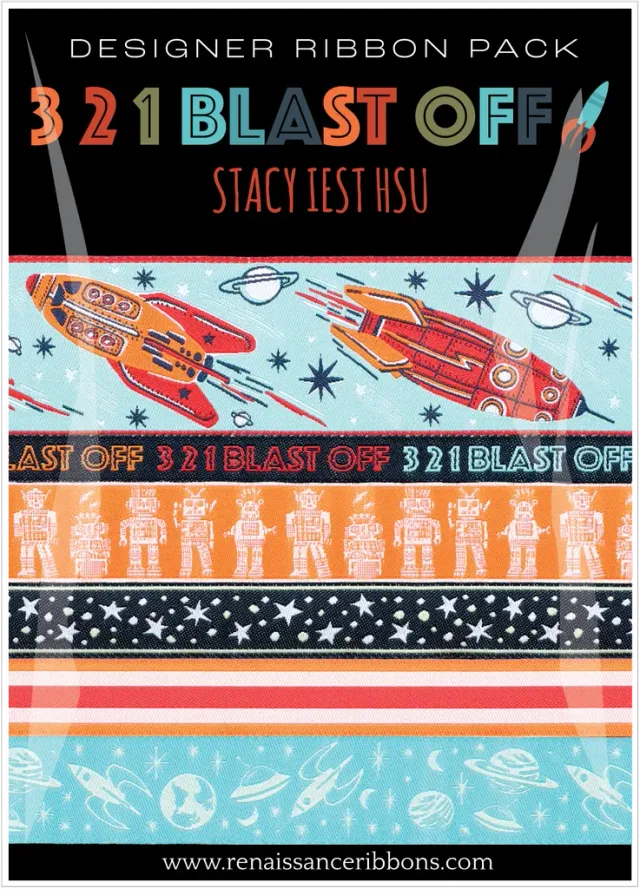Renaissance Ribbon 3, 2, 1 Blastoff Designerpack 6 Yards