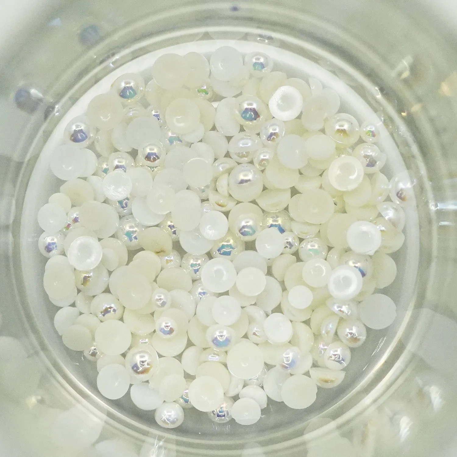 Buttons Galore Half Pearlz Halbperlen irisierend 4-6 mm