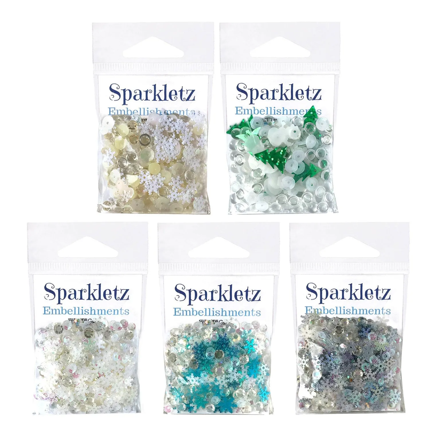 Buttons Galore Sparkletz Bastelsteine Themen-Set irisierend