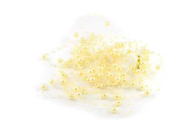 Creativery Perlengirlande Perlenband 5x1,3m Acryl 3+8mm