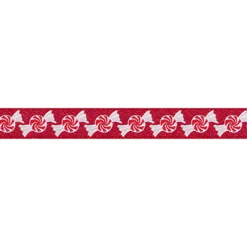 Renaissance Ribbon Gingerbread Christmas Peppermint Swirl Webband 5/8"