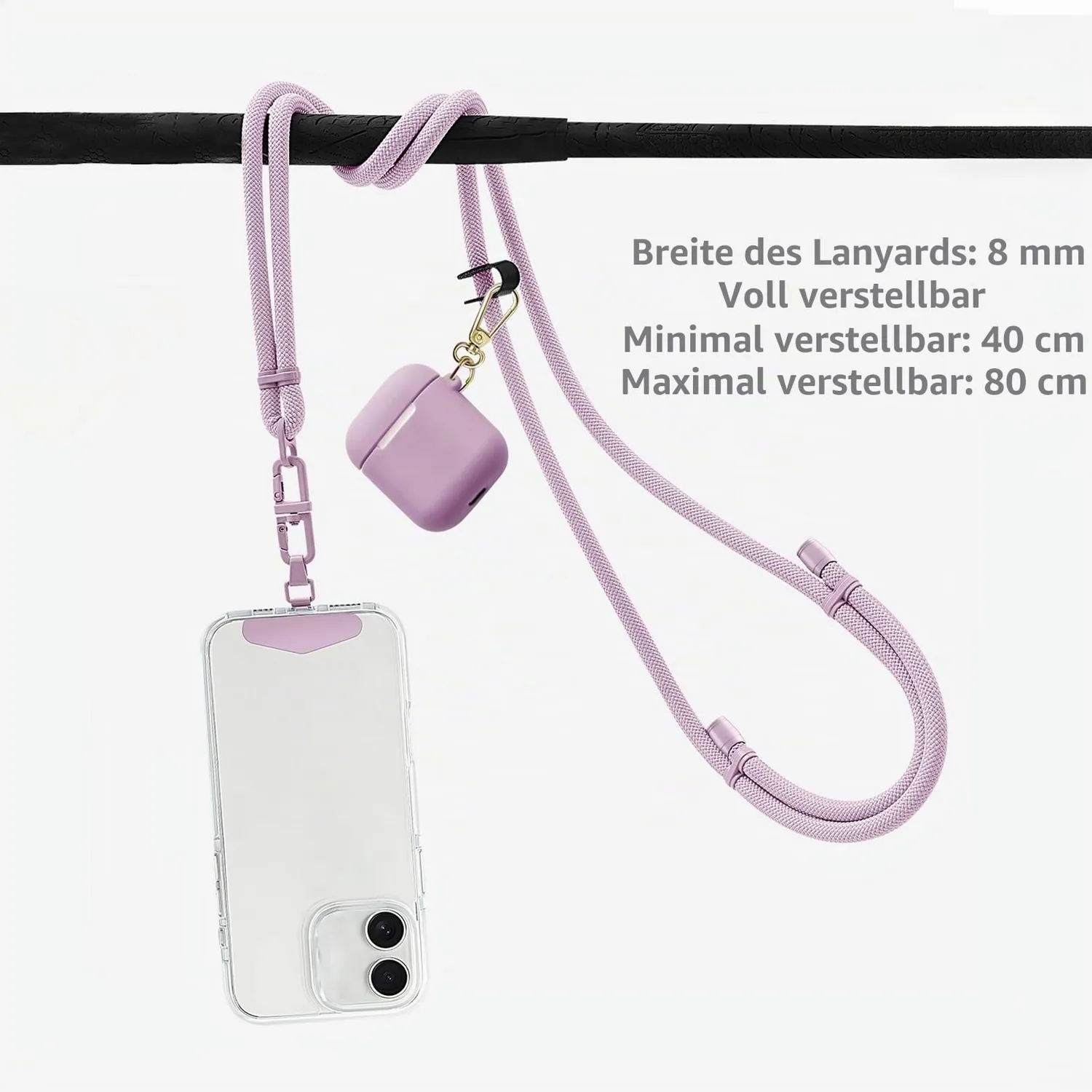 MORSUNBELA Handykette Handyband zum Umhängen verstellbar