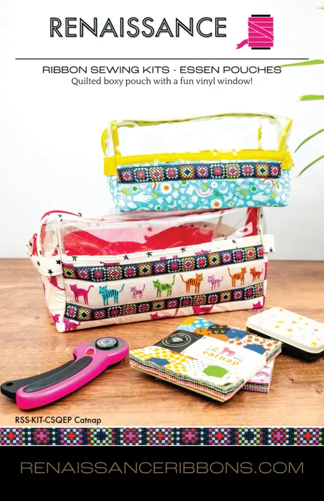 Renaissance Ribbon Essen Pouch Nähset Catnap 2 Taschen + Zubehör