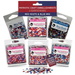 Buttons Galore Patriotic Bastelmix 6er Set rot-weiß-blau