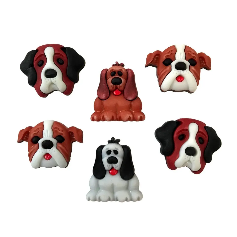 Buttons Galore Pets Pals Dog Days Nähknöpfe 6 Stück Hund