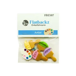 Buttons Galore Flatbackz Artist Flatbacks 6-tlg Pinsel Palette