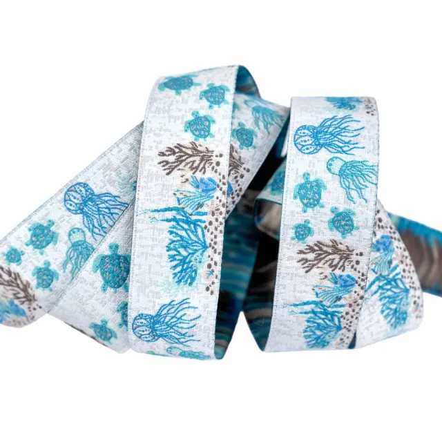 Renaissance Ribbon Gulf Breeze Turtle Bay Webband 22mm 1 Yard