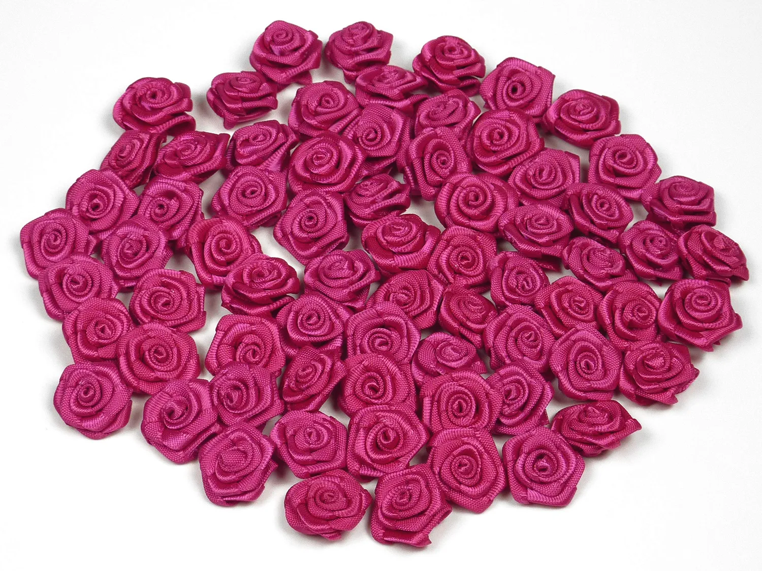 Creativery Satinrosen Stoffrosen farbecht waschbar
