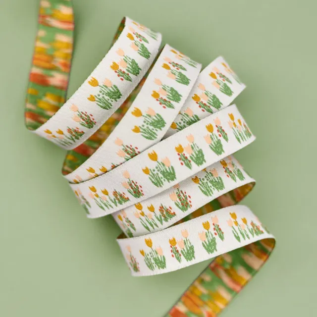 Renaissance Ribbon Celestial Garden Tulip Bulbs Schleifenband 5/8 Zoll Polyester