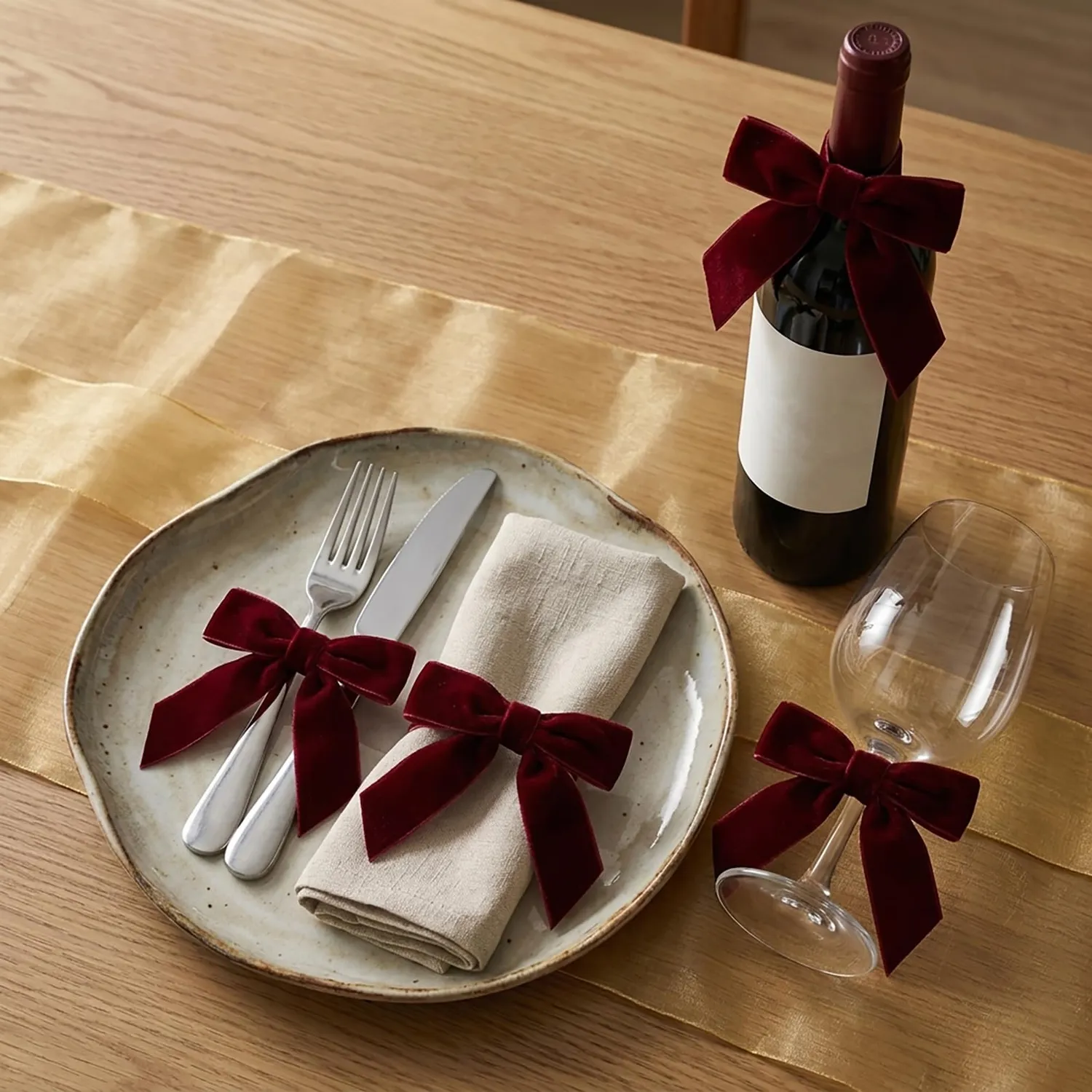 MORSUNBELA Samtschleifen Deko Geschenkschleifen