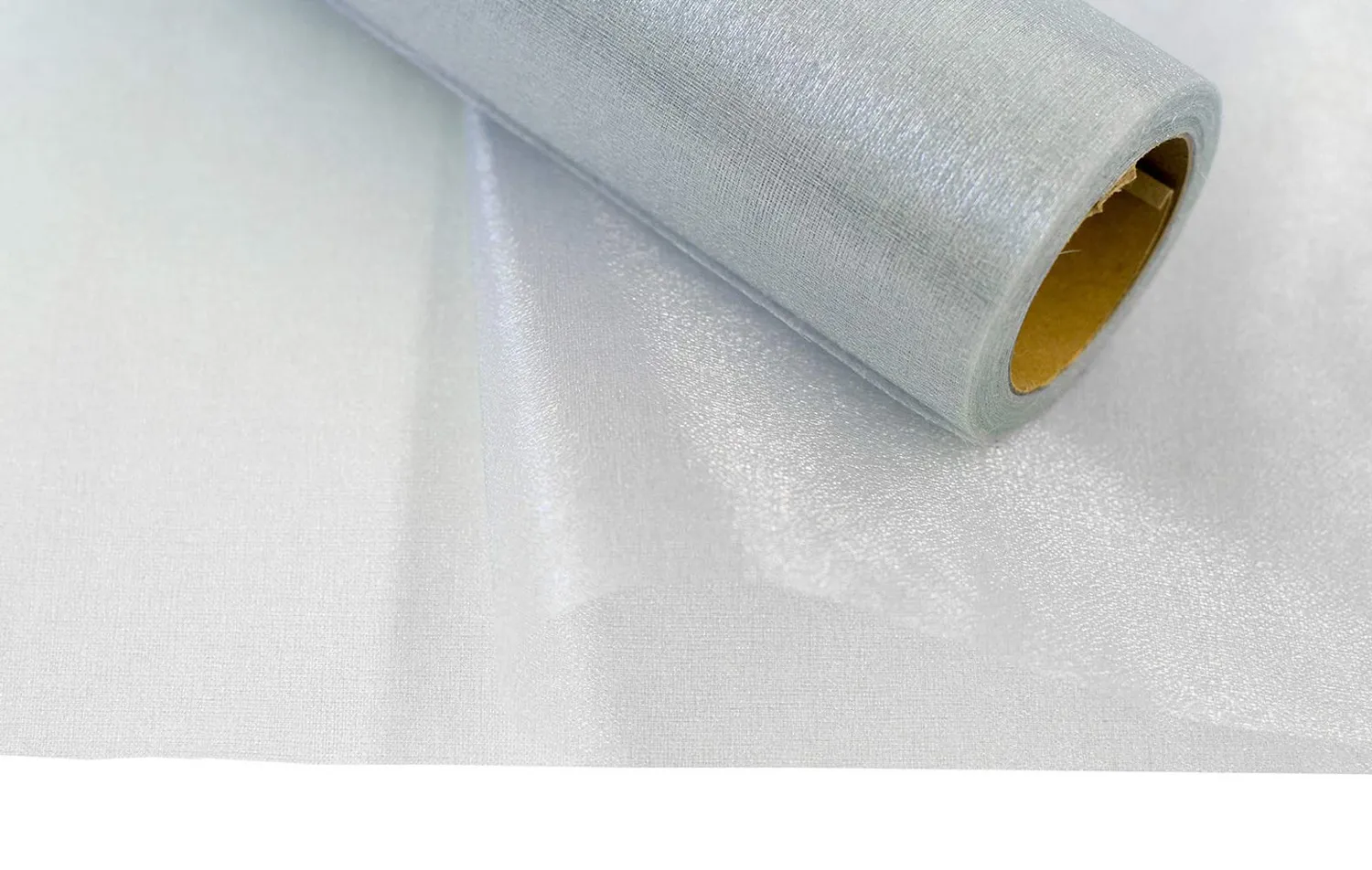 Creativery Snow Organza Rolle 36 cm x 9 m