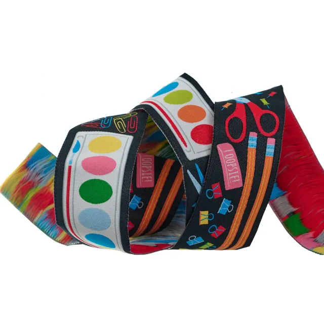 Renaissance Ribbon Back to School My School Supplies Webband 38mm