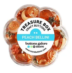 Buttons Galore Peach Bellini Treasure Box Knöpfe 100er Mix