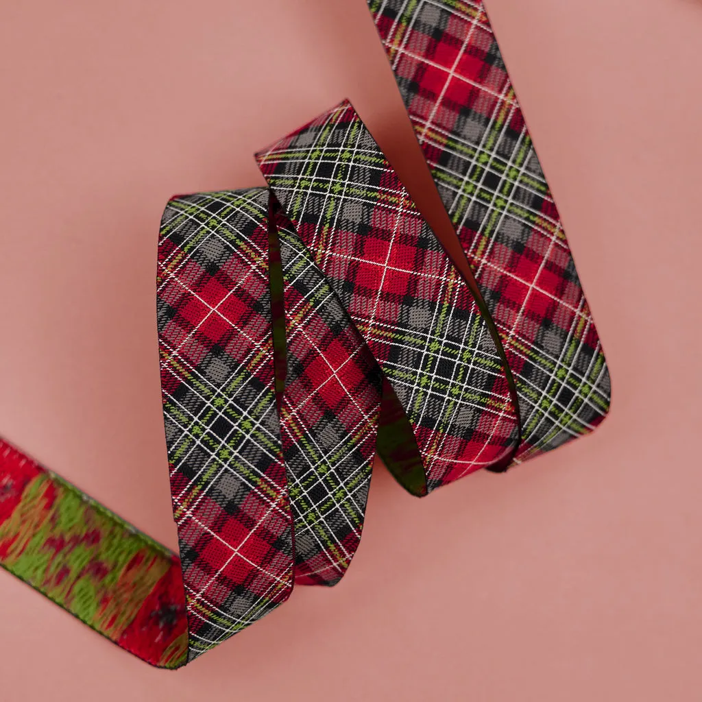 Renaissance Ribbon Holiday Cheer Holiday Plaid Schmuckband 1 Yard