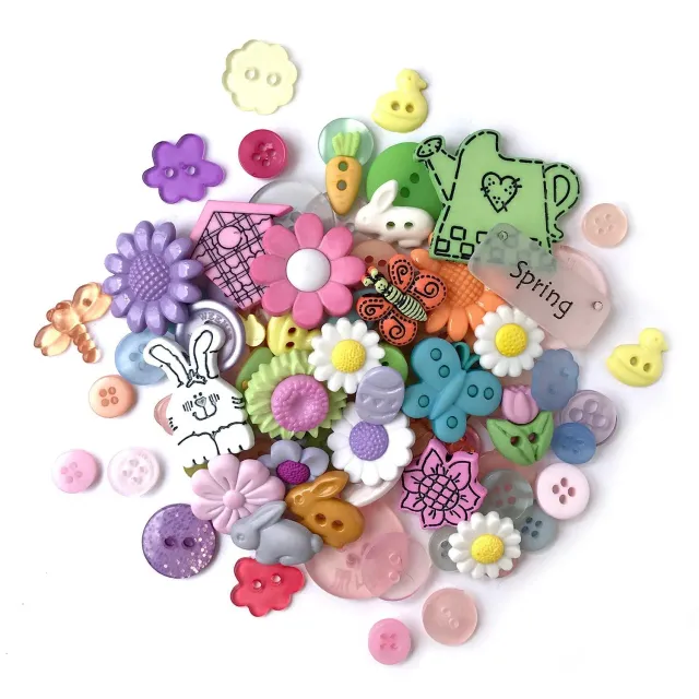 Buttons Galore Spring Knöpfe 50 Stück Frühlingsmix