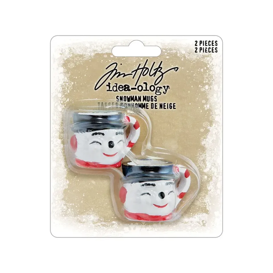 Idea-ology Tim Holtz Snowman Mugs Bastelmotiv