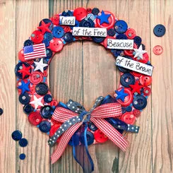 Buttons Galore America 250 Nähknöpfe Glas rot-weiß-blau