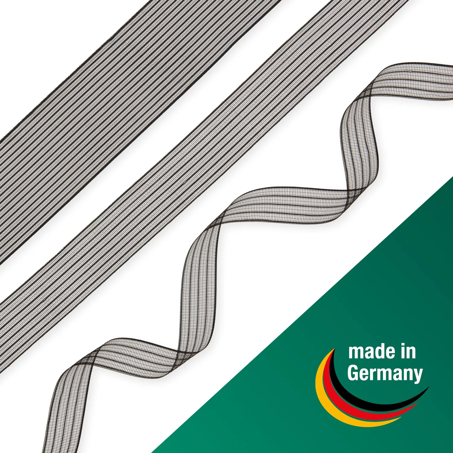 Halbach Trauerflor gestreift Bandrolle