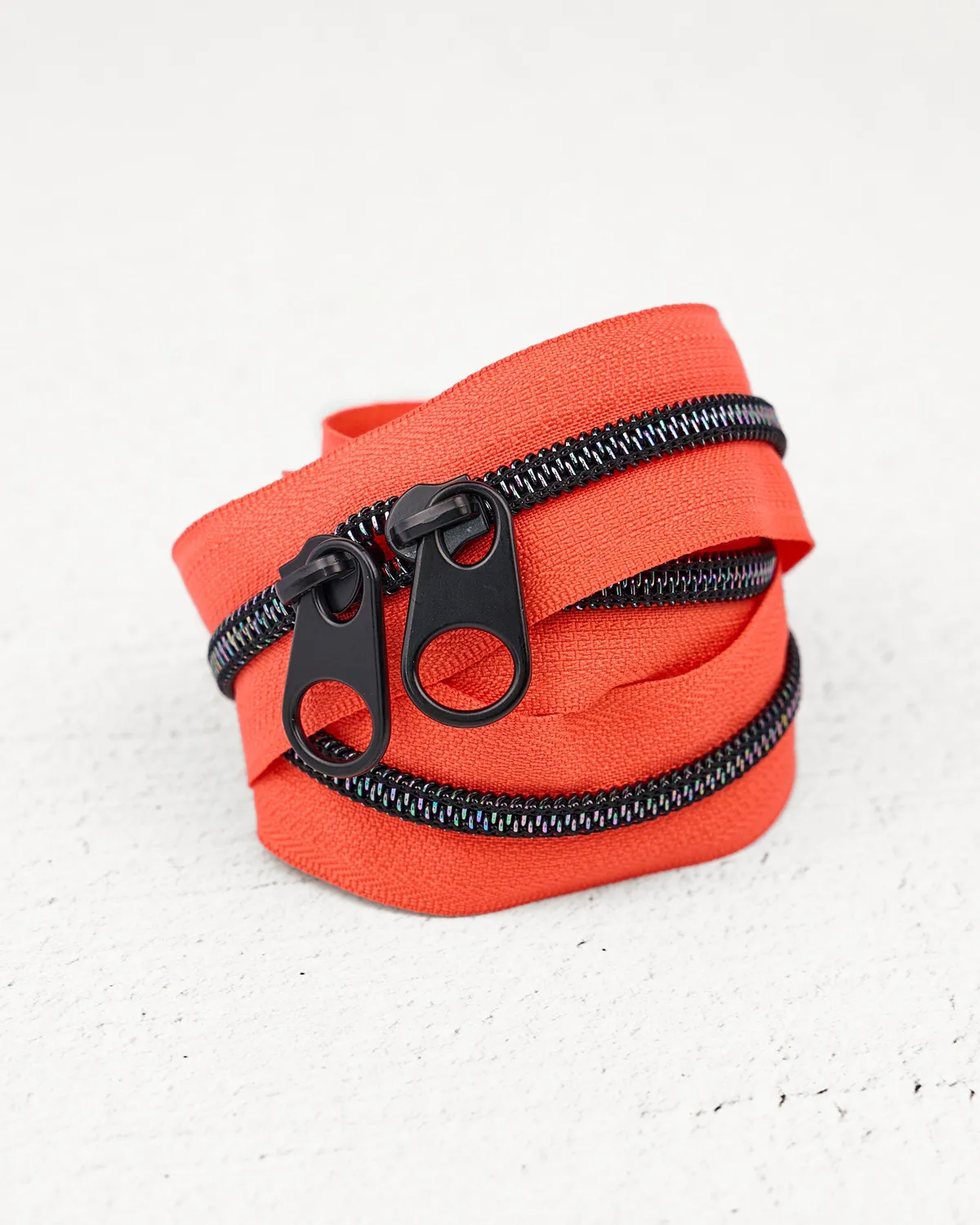 Renaissance Ribbon Tangerine Tango Taschenreißverschluss