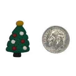 Buttons Galore Hand Painted Christmas Tree Resin-Embellishment 25 Stück