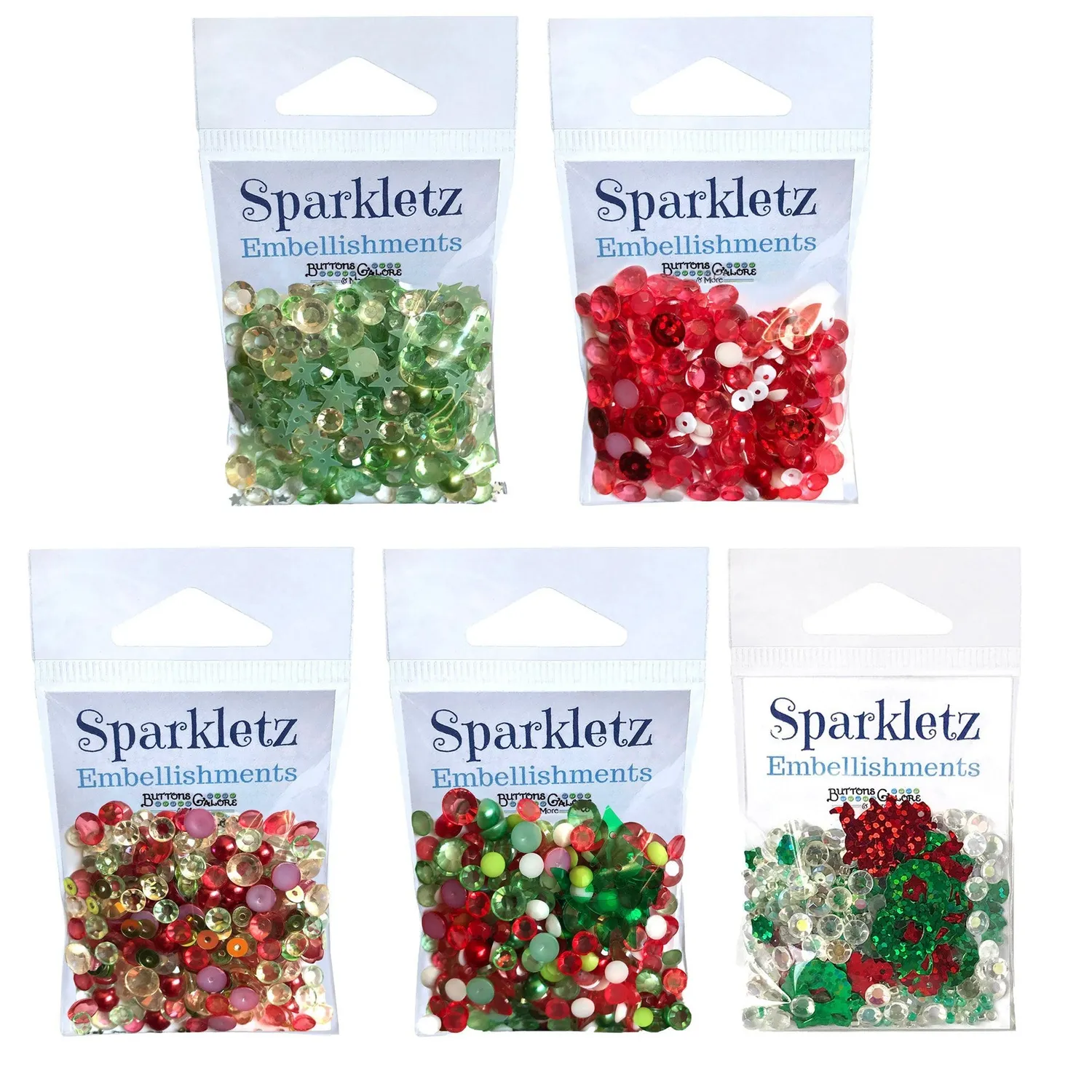 Buttons Galore Sparkletz Bastelsteine Themen-Set irisierend