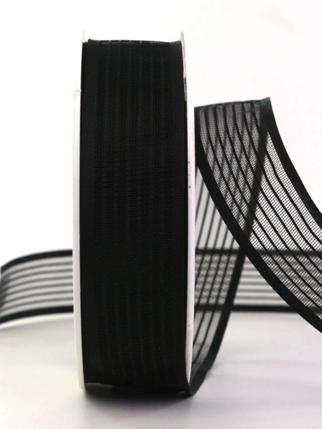 ALJO DESIGN Trauerflor gestreift schwarz 25 m