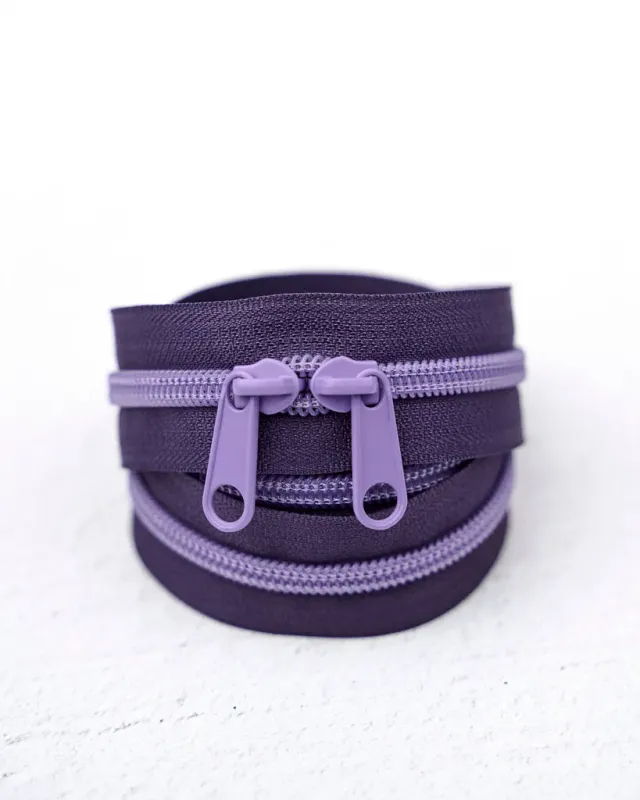 Renaissance Ribbon Lavender Twilight Handtaschen-Reißverschluss Lila