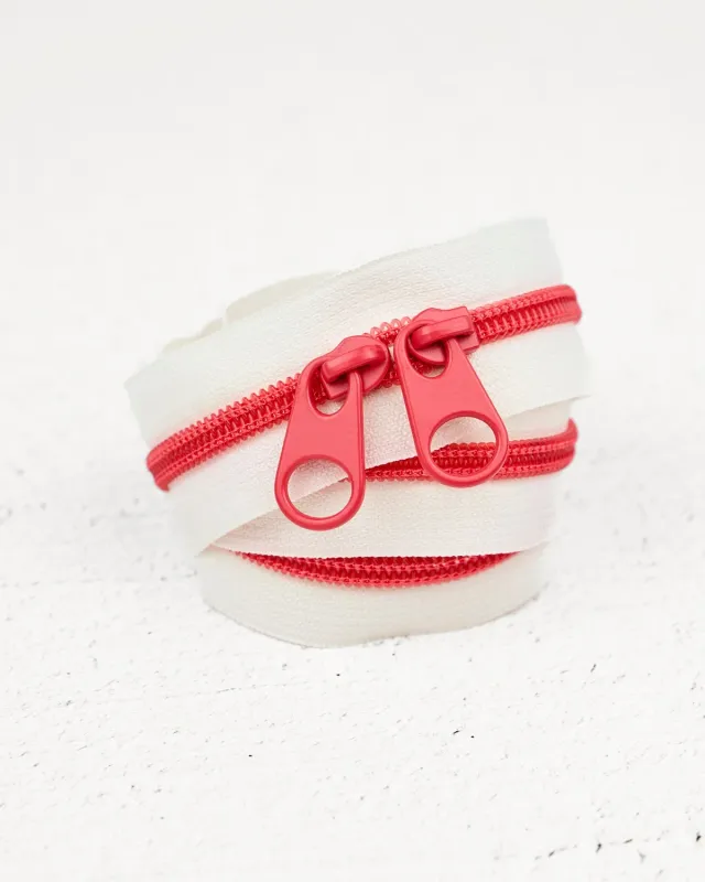 Renaissance Ribbon Coral Kiss Handtaschen-Reißverschluss teilbar