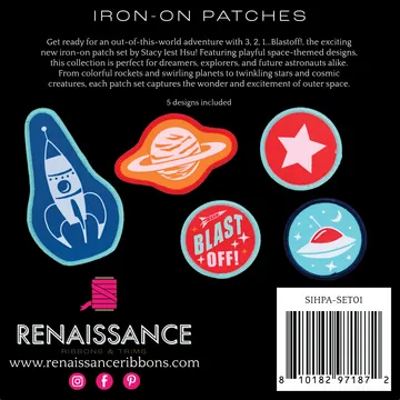 Renaissance Ribbon 3, 2, 1 Blastoff Bügelbilder 5-teilig