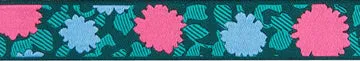 Renaissance Ribbon Simply Bold Floral Band Koralle Blau 1 Yard