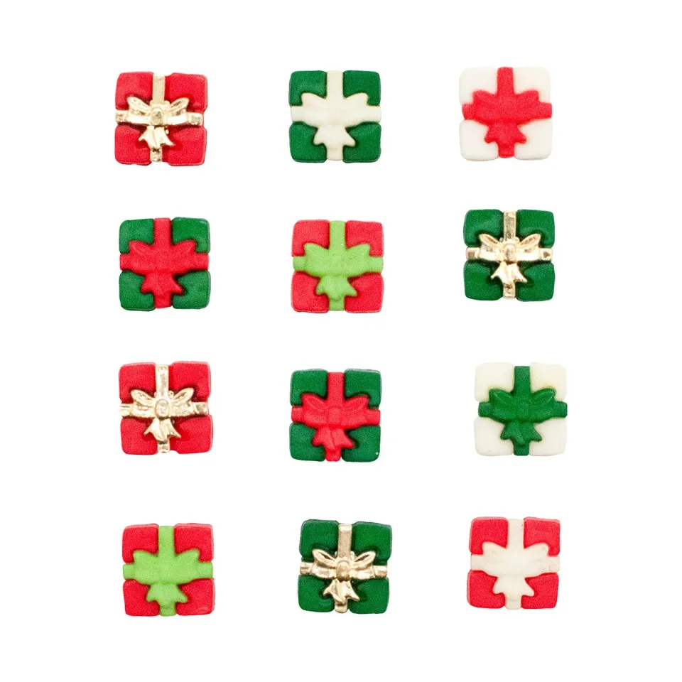 Buttons Galore Santa's Gifts Geschenkknöpfe 12 Stück bunt
