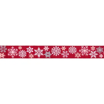 Renaissance Ribbon Mistletoe and Holly Sweet Snowflakes Weihnachtsband 5/8 Zoll 1 Yard