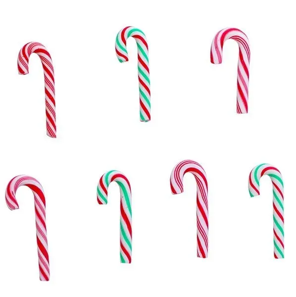 Buttons Galore Flatbackz Candy Canes Zuckerstangen 7 Stk