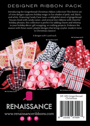Renaissance Ribbon Gingerbread Christmas Designerpack 6 Yards