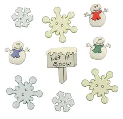 Buttons Galore Snowman Bundle Schneemannknöpfe 50 Stück waschbar