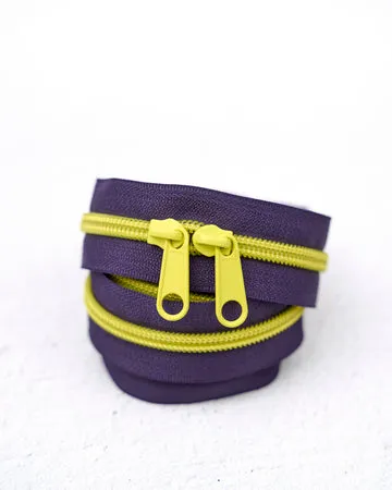 Renaissance Ribbon Electric Grape Handtaschen-Reißverschluss lila